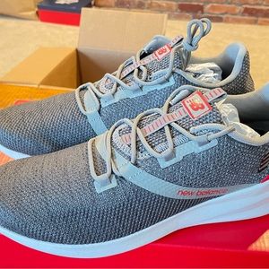 New Balance Grey and Red Knit Trail Runner M11 NIB